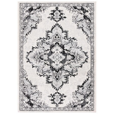 Safavieh 4 x 6 ft. Tulum Transitional Power Loomed Rectangle Rug Ivory & Black TUL278A-4